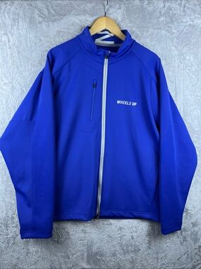 Zero Restriction Wheels Up Jacket Men's XXL Blue Zip Tour Series Golf Pocket
